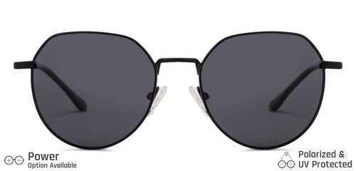Black Hexagonal Full Rim Unisex Sunglasses by Vincent Chase Polarized-138436