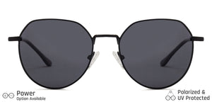 Black Hexagonal Full Rim Unisex Sunglasses by Vincent Chase Polarized-138436