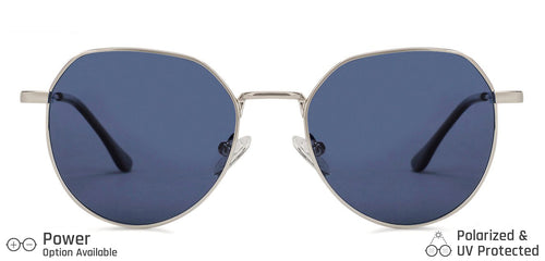 Silver Hexagonal Full Rim Unisex Sunglasses by Vincent Chase Polarized-138437