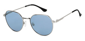 Silver Hexagonal Full Rim Unisex Sunglasses by Vincent Chase Polarized-138438