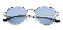 Load image into Gallery viewer, Silver Hexagonal Full Rim Unisex Sunglasses by Vincent Chase Polarized-138438