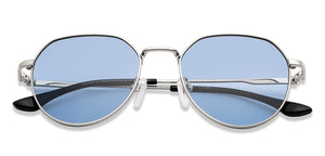Silver Hexagonal Full Rim Unisex Sunglasses by Vincent Chase Polarized-138438