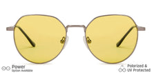 Load image into Gallery viewer, Grey Hexagonal Full Rim Medium Unisex Sunglasses by Vincent Chase Polarized-138440