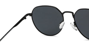Black Hexagonal Full Rim Unisex Sunglasses by Vincent Chase-149281