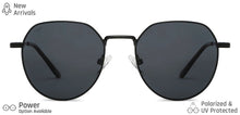 Load image into Gallery viewer, Black Hexagonal Full Rim Unisex Sunglasses by Vincent Chase-149281