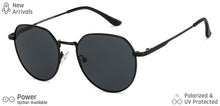 Load image into Gallery viewer, Black Hexagonal Full Rim Unisex Sunglasses by Vincent Chase-149281