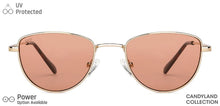 Load image into Gallery viewer, Gold Cat Eye Full Rim Women Sunglasses by Vincent Chase-148900