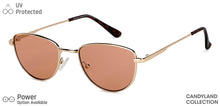 Load image into Gallery viewer, Gold Cat Eye Full Rim Women Sunglasses by Vincent Chase-148900