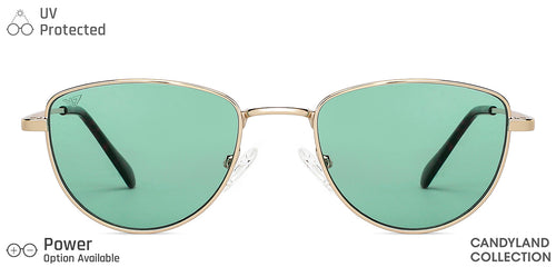 Gold Cat Eye Full Rim Women Sunglasses by Vincent Chase-148902