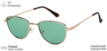 Load image into Gallery viewer, Gold Cat Eye Full Rim Women Sunglasses by Vincent Chase-148902