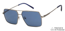 Load image into Gallery viewer, Grey Square Full Rim Wide Unisex Sunglasses by Vincent Chase Polarized-138462