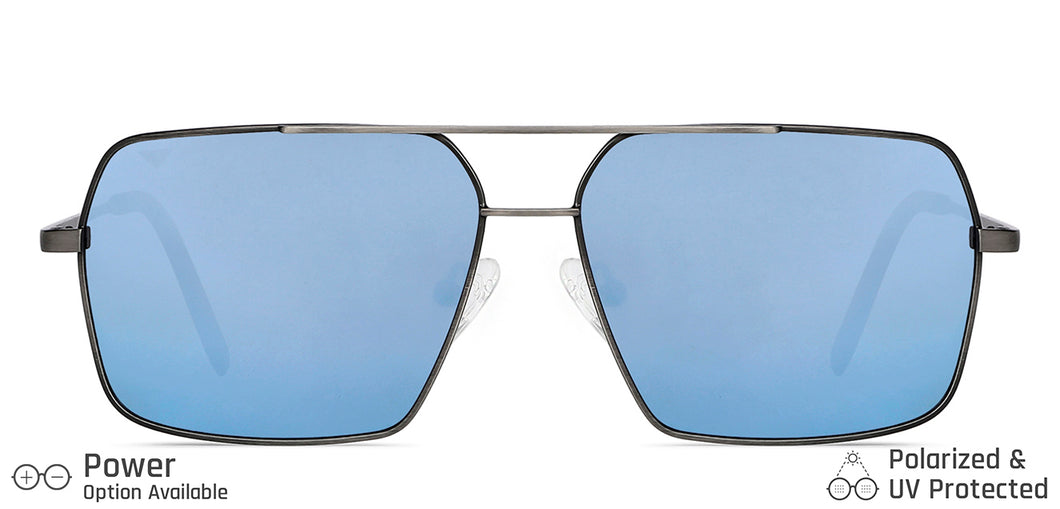 Grey Square Full Rim Unisex Sunglasses by Vincent Chase Polarized-146628