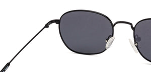 Black Round Full Rim Wide Unisex Sunglasses by Vincent Chase Polarized-138476