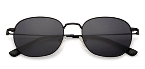 Black Round Full Rim Wide Unisex Sunglasses by Vincent Chase Polarized-138476