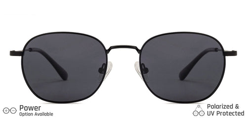 Black Round Full Rim Wide Unisex Sunglasses by Vincent Chase Polarized-138476