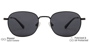 Black Round Full Rim Wide Unisex Sunglasses by Vincent Chase Polarized-138476