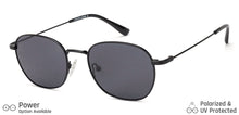Load image into Gallery viewer, Black Round Full Rim Wide Unisex Sunglasses by Vincent Chase Polarized-138476