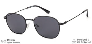Black Round Full Rim Wide Unisex Sunglasses by Vincent Chase Polarized-138476