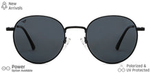 Load image into Gallery viewer, Black Round Full Rim Unisex Sunglasses by Vincent Chase-149041