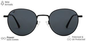 Black Round Full Rim Unisex Sunglasses by Vincent Chase-149041