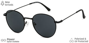 Black Round Full Rim Unisex Sunglasses by Vincent Chase-149041
