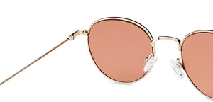 Gold Round Full Rim Unisex Sunglasses by Vincent Chase-148891