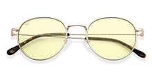 Load image into Gallery viewer, Gold Round Full Rim Unisex Sunglasses by Vincent Chase-148892