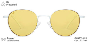White Round Full Rim Unisex Sunglasses by Vincent Chase-148893