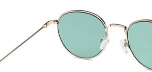 Gold Round Full Rim Unisex Sunglasses by Vincent Chase-148894