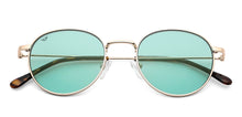 Load image into Gallery viewer, Gold Round Full Rim Unisex Sunglasses by Vincent Chase-148894