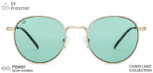 Load image into Gallery viewer, Gold Round Full Rim Unisex Sunglasses by Vincent Chase-148894