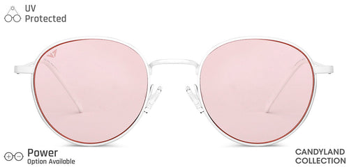 White Round Full Rim Women Sunglasses by Vincent Chase-148896