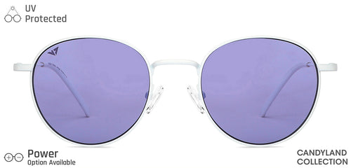 White Round Full Rim Unisex Sunglasses by Vincent Chase-148898