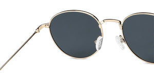 Gold Round Full Rim Unisex Sunglasses by Vincent Chase-149044