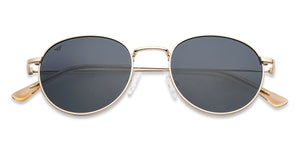 Gold Round Full Rim Unisex Sunglasses by Vincent Chase-149044