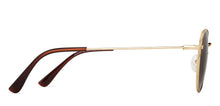 Load image into Gallery viewer, Gold Round Full Rim Unisex Sunglasses by Vincent Chase Polarized-138503