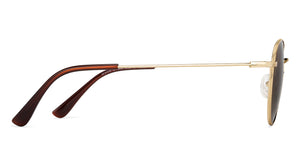 Gold Round Full Rim Unisex Sunglasses by Vincent Chase Polarized-138503