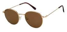 Load image into Gallery viewer, Gold Round Full Rim Unisex Sunglasses by Vincent Chase Polarized-138503