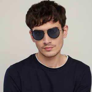 Silver Aviator Full Rim Unisex Sunglasses by Vincent Chase Polarized-138636