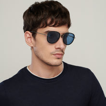 Load image into Gallery viewer, Silver Aviator Full Rim Unisex Sunglasses by Vincent Chase Polarized-138636