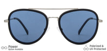Load image into Gallery viewer, Silver Aviator Full Rim Unisex Sunglasses by Vincent Chase Polarized-138636
