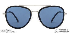 Silver Aviator Full Rim Unisex Sunglasses by Vincent Chase Polarized-138636