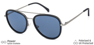 Silver Aviator Full Rim Unisex Sunglasses by Vincent Chase Polarized-138636