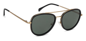 Gold Aviator Full Rim Unisex Sunglasses by Vincent Chase Polarized-138637