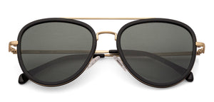 Gold Aviator Full Rim Unisex Sunglasses by Vincent Chase Polarized-138637