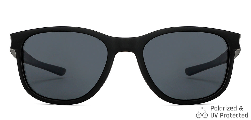 Black Wayfarer Full Rim Unisex Sunglasses by Vincent Chase Polarized-138653