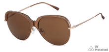 Load image into Gallery viewer, Gold Round Full Rim Extra Wide Unisex Sunglasses by Vincent Chase-146148