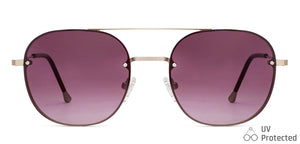 Gold Square Full Rim Women Sunglasses by Vincent Chase-146163