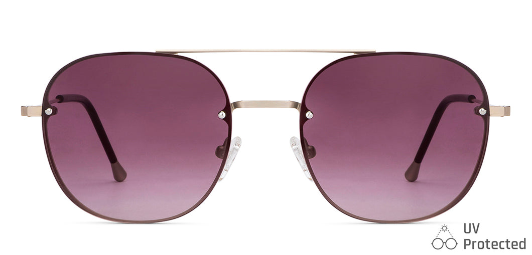 Gold Square Full Rim Women Sunglasses by Vincent Chase-146163