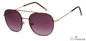 Gold Square Full Rim Women Sunglasses by Vincent Chase-146163